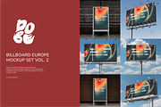 Billboard Europe Mockup Set - Vol 2, an Advertising Mockup by DOBE Studio (Thumbnail 1 of 4)