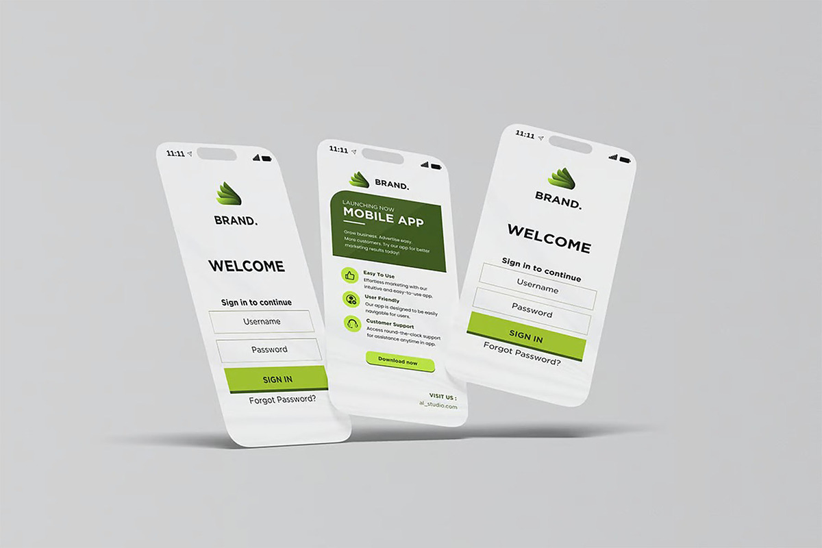 Mobile App Mockup, a Device Mockup by zpackcreative (Photo 2 of 5)
