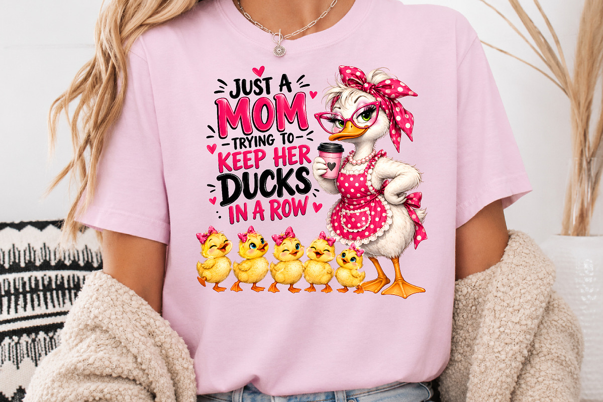 Cute Mama Duck Sublimation PNG, a Seasonal Illustration by Rose Art (Photo 3 of 4)