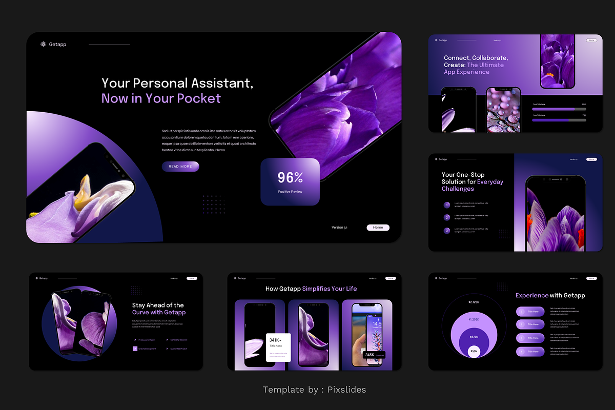App Promo PowerPoint, a Presentation Template by Pixslides (Photo 4 of 7)