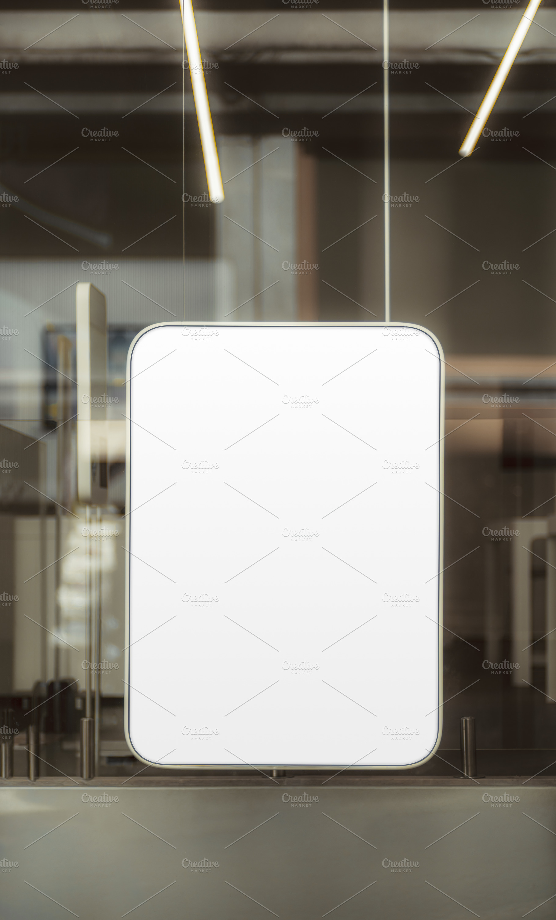 Window Lightbox Sign Mockup, a Business Photo by SkyNext
