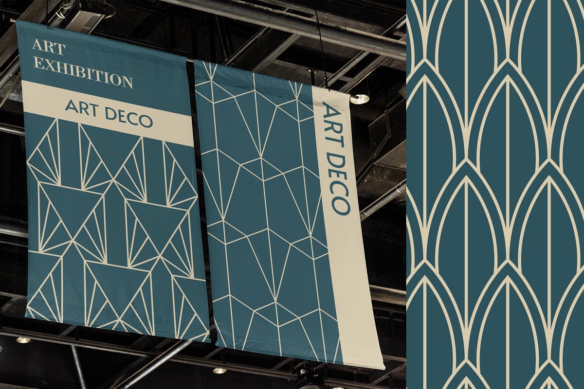 Geometric Art Deco Patterns, a Pattern Graphic by Firowerk (Photo 2 of 9)