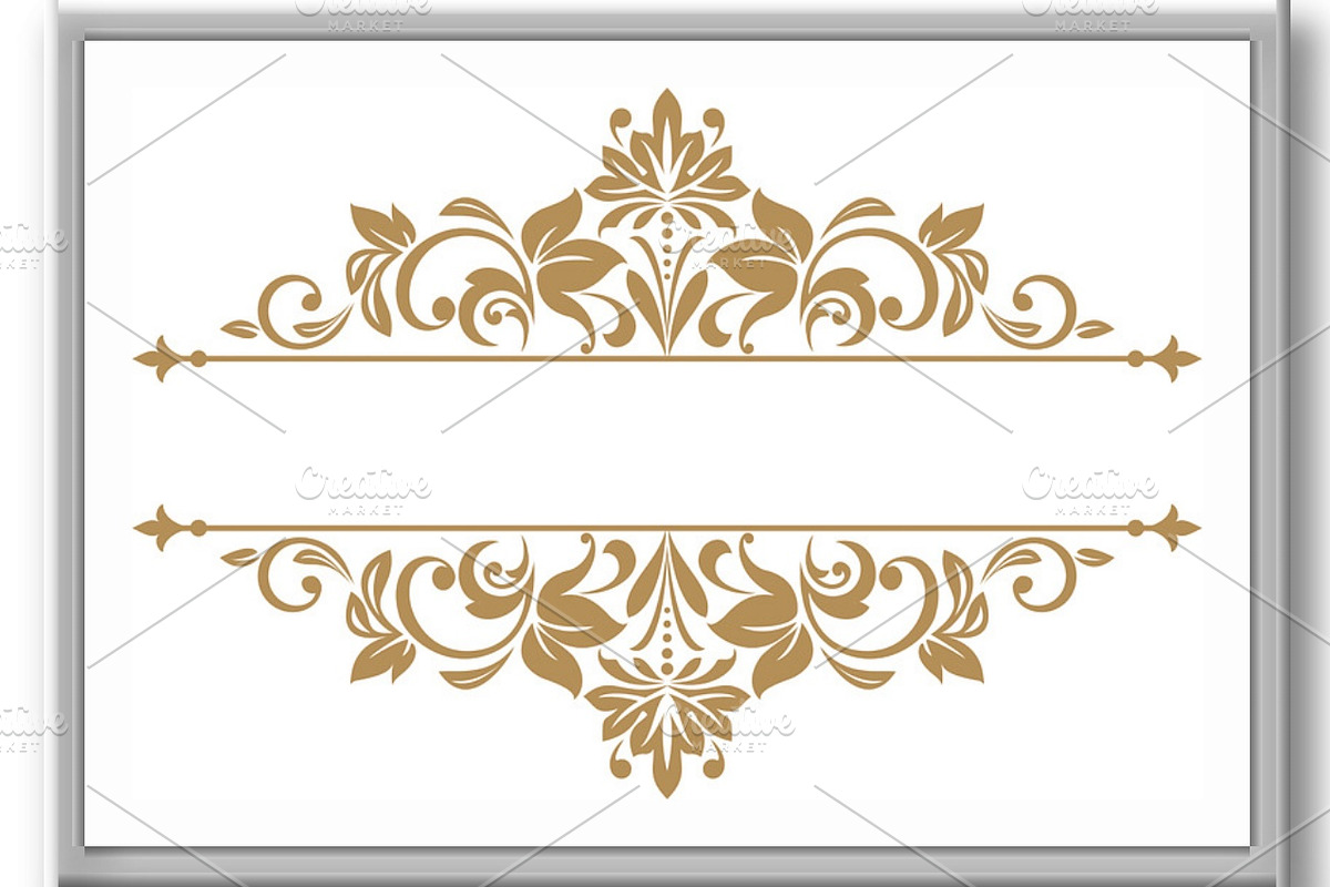 Vintage gold frame on a white, a Decorative Illustration by RODINA (Photo 3 of 3)
