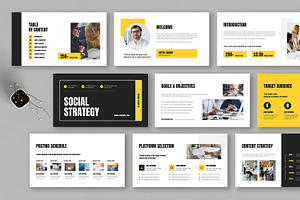 Social Media Strategy Presentation, a Presentation Template by MightyDesign