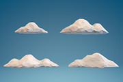 12 Low Poly Clouds Bundle, an Environmental 3D Model by CreativeeArt (Thumbnail 4 of 7)