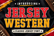 Jersey Western - Classis Jersey Font, a Slab Serif Font by Limited.studio (Thumbnail 1 of 4)