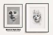 Mixed Art Photo Effect Template, an Action Add-On by Photoshop Action (Thumbnail 1 of 14)