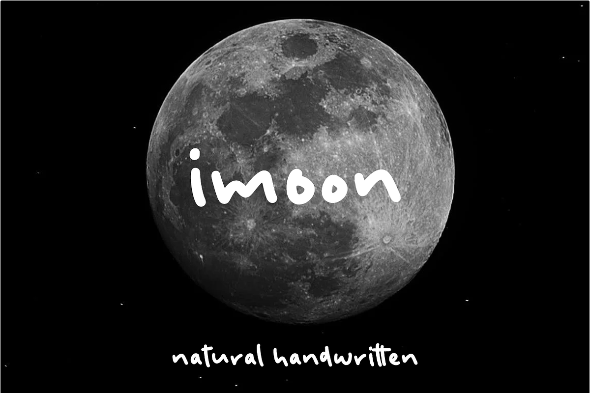 imoon handwritten, a Font by Glyphstyle (Photo 2 of 9)
