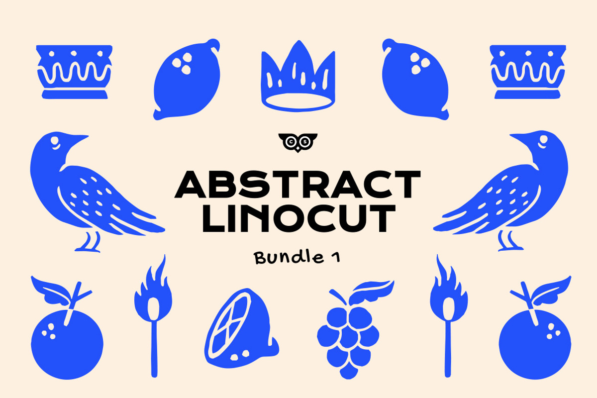 Abstract Linocut Vector Set, an Animal Illustration by ClayStudio (Photo 1 of 6)
