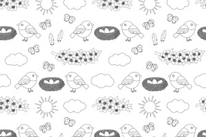 Spring Graphics Pattern. Spring SVG