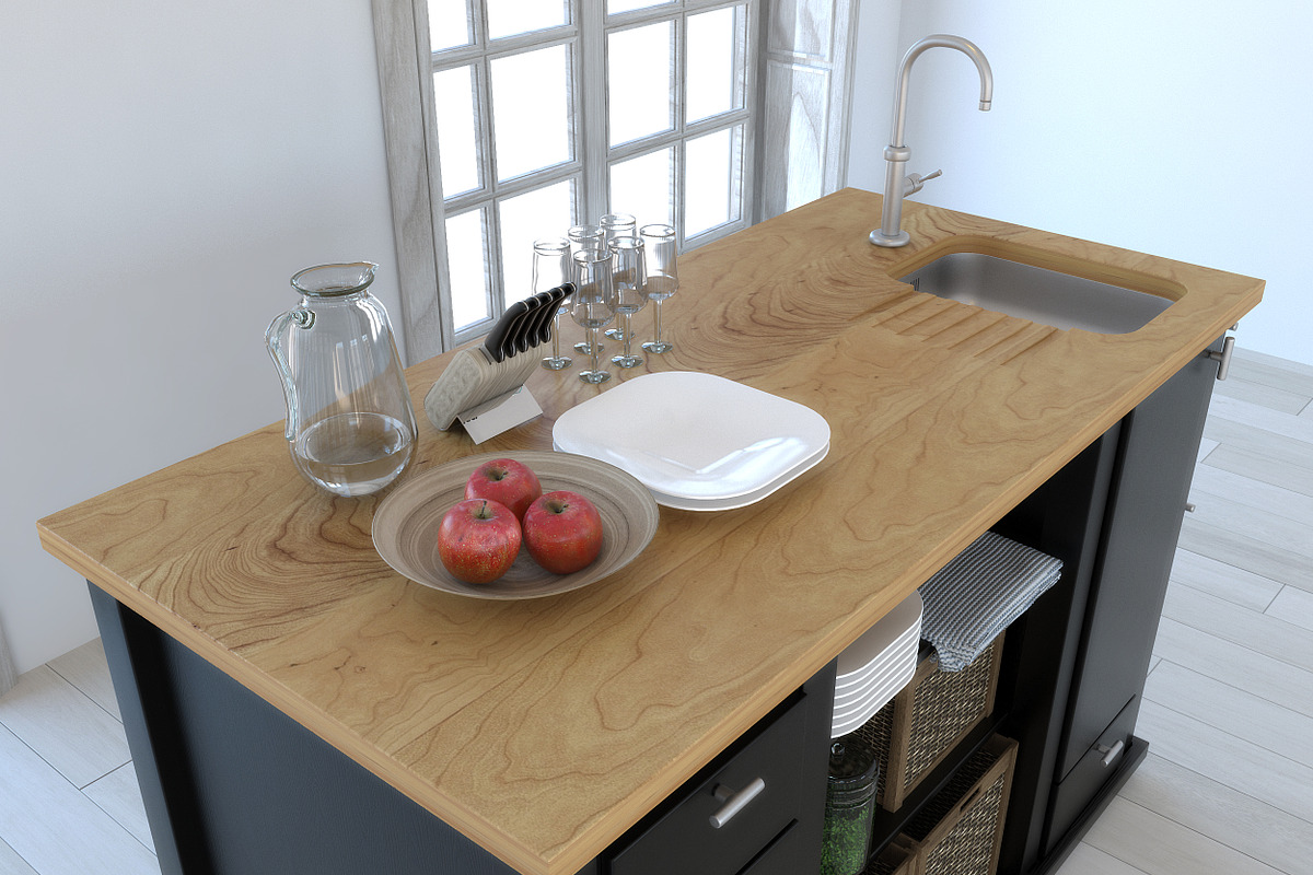 Kitchen island 0304, a Furniture 3D Model by inDahouze (Photo 2 of 9)