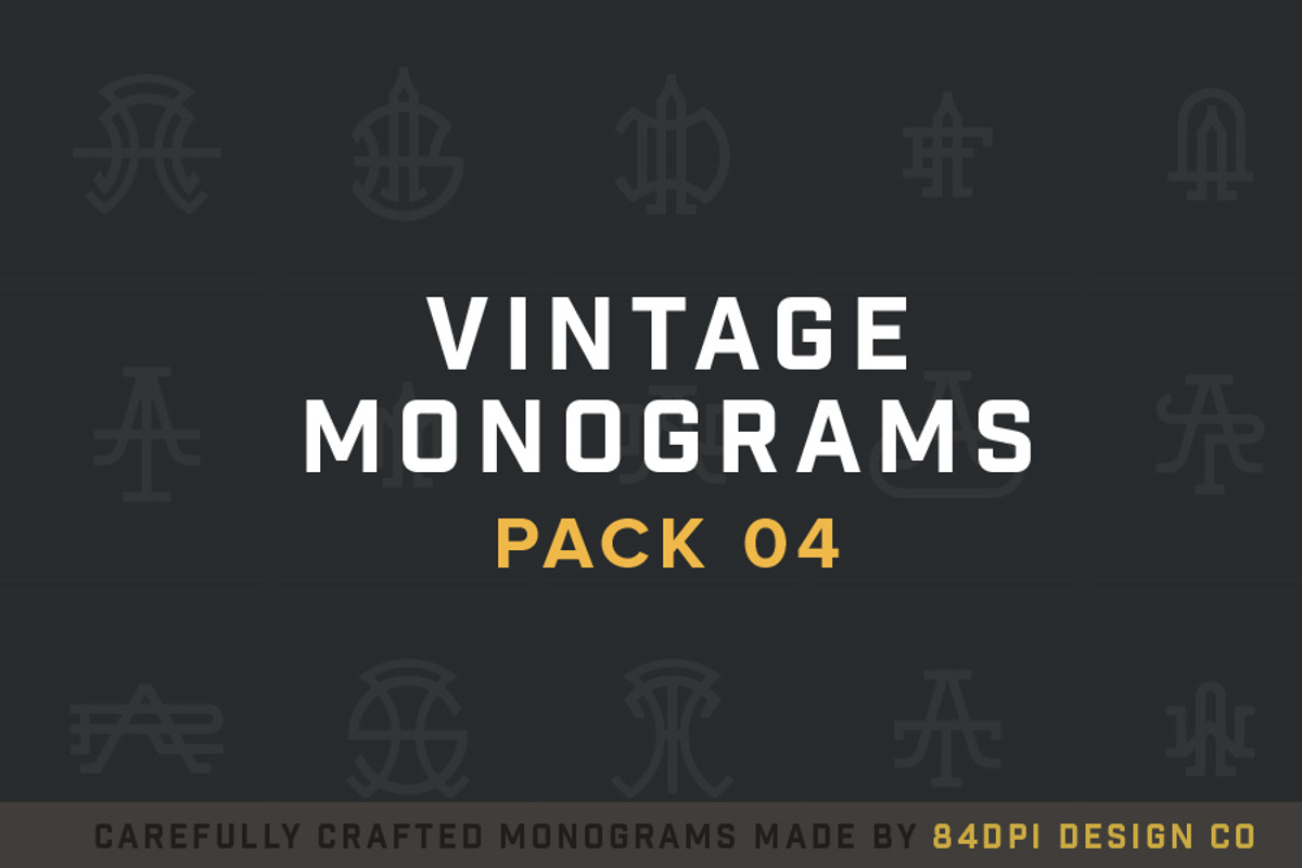15 Vintage Monograms Pack 04, a Branding & Logo Template by Design Union Mx (Photo 1 of 3)