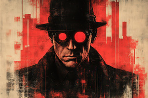 Mysterious figure in a black hat and, a Photo by Tanuart