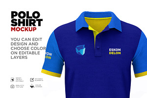 Polo Shirt Mockup Psd