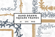 Vector/PNG textured square frames, an Object Graphic by Palette Pursuit (Thumbnail 1 of 5)