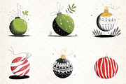 Bauble Clipart Set, an Illustration by DreamCafeArt (Thumbnail 8 of 8)
