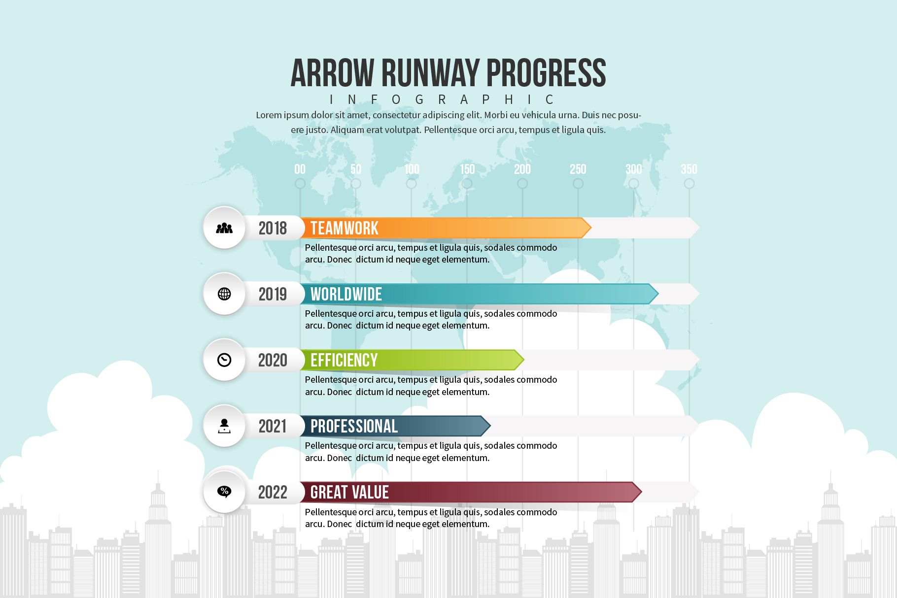 Arrow Runway Progress Infographic, a Templates & Theme by h.utomo
