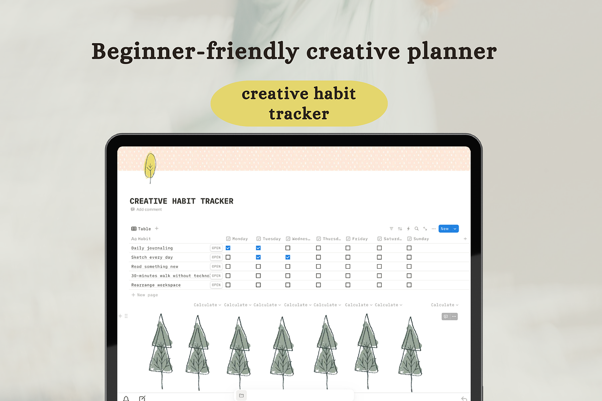 Notion planner for creatives, a Templates & Theme by Petite Zakka Boutique (Photo 4 of 9)