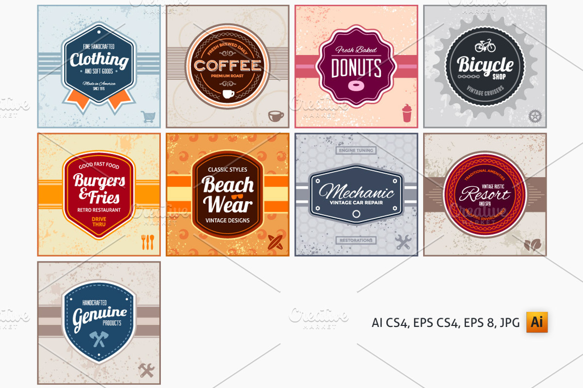 Retro labels preview 2