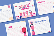 Colorful Printable Calendar Template, a Templates & Theme by studiogstock (Thumbnail 2 of 5)