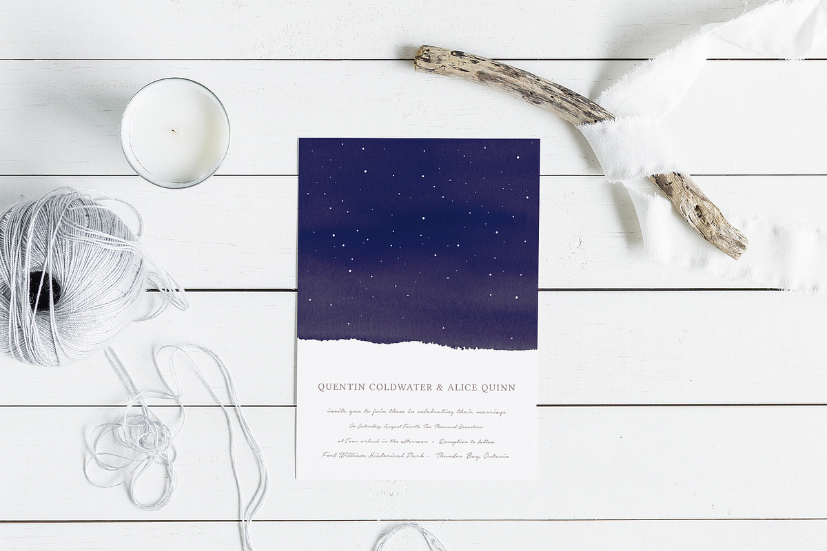 Dreamy Moon and Star Wedding Suite, an Invitation Template by Knotted Design (Photo 2 of 6)