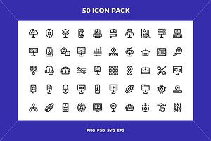 Setup and install icons, an Outline Icon by Wencory