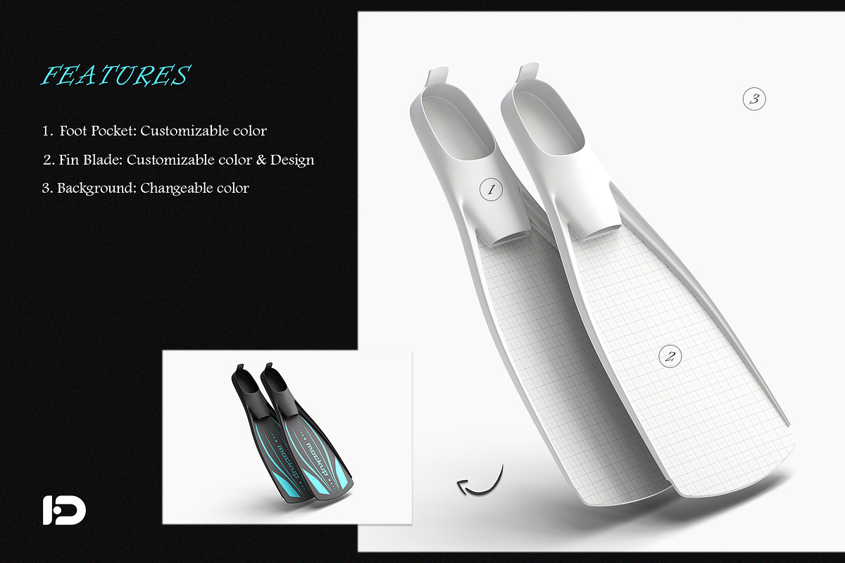 Flippers Mockup Set, a Merchandise Mockup by ForgeDesign (Photo 2 of 7)