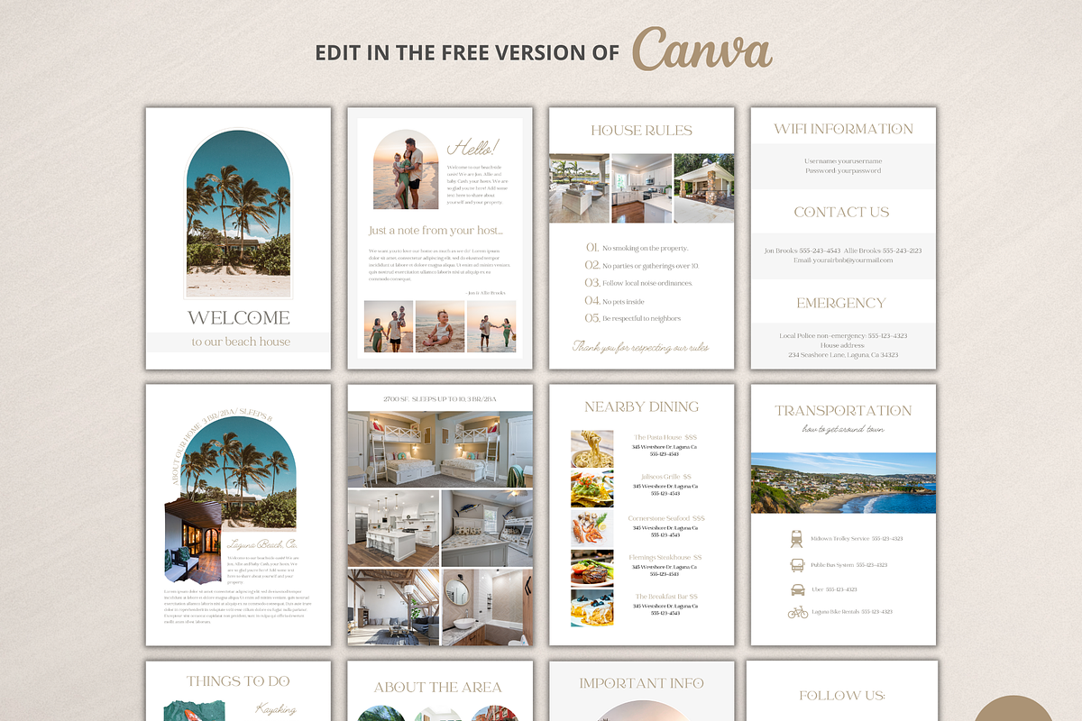 Air BNB Welcome Book for Canva, a Templates & Theme by Sweet Little Muse (Photo 9 of 9)