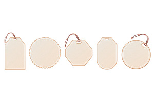Realistic clothes tags. Blank tag, an Object Illustration by Stock-Smart-Start