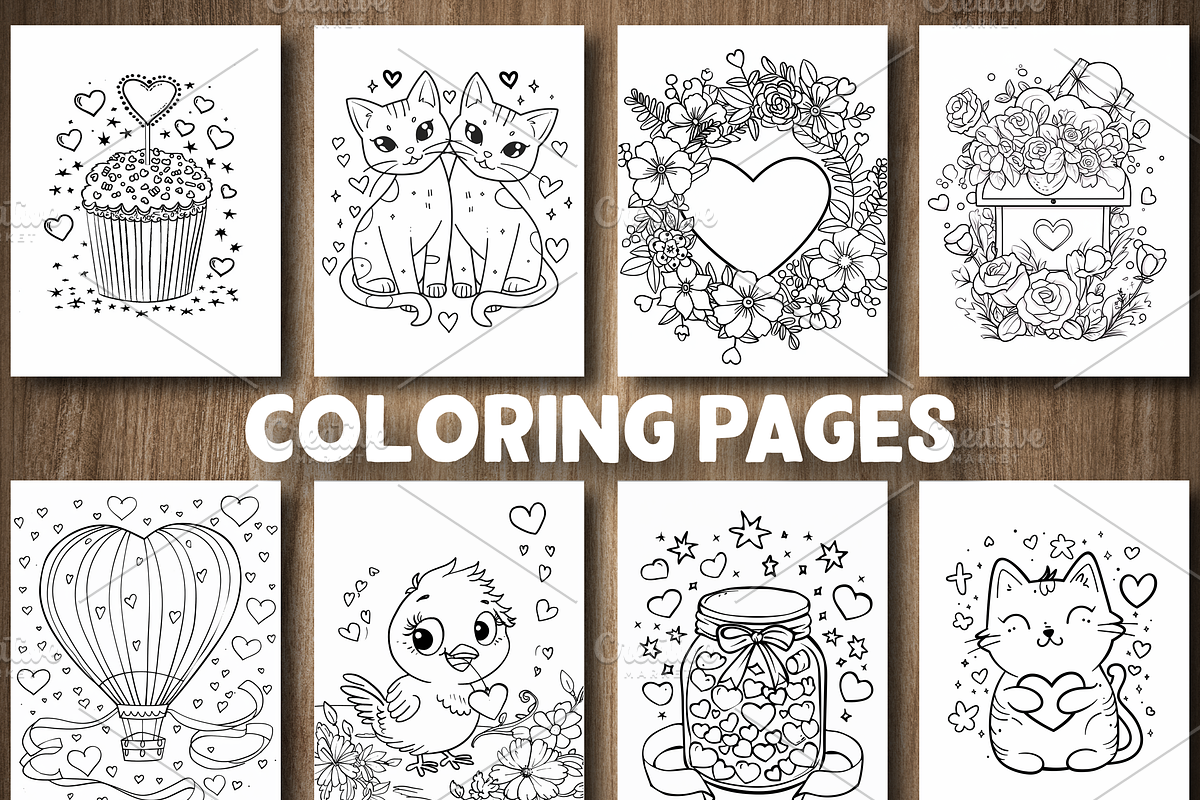 Valentine’s Coloring Book, a Seasonal Illustration by Design Station (Photo 4 of 5)