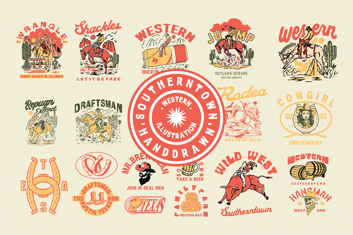150 Vintage Illustrations (35% OFF!), an Illustration by Southerntown (Photo 4 of 8)