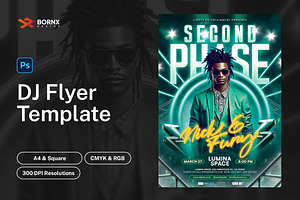 DJ Flyer Template, a Flyer Template by Bornx Design