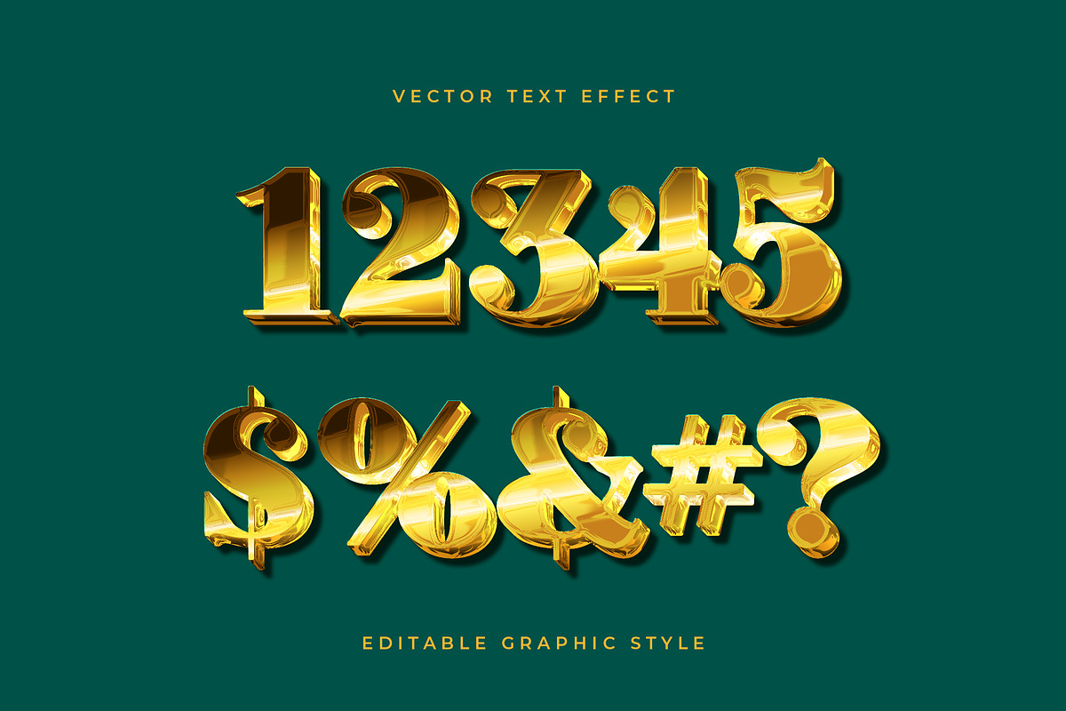 Golden Luxury Serif Text Effect preview 2