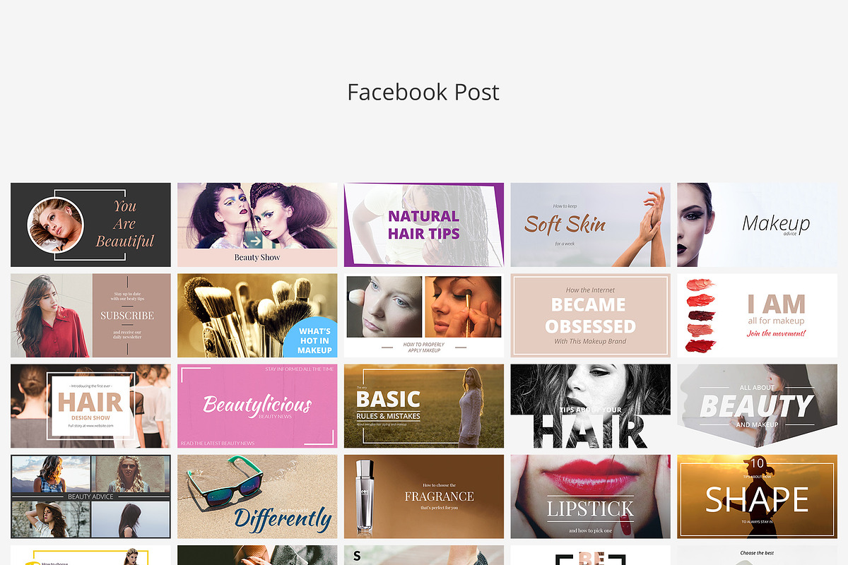 Beauty Social Media Banners, a Social Media Template by Web Donut (Photo 3 of 9)