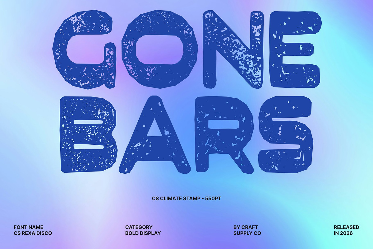 CS Climate Stamp, a Sans Serif Font by Craft Supply Co. (Photo 2 of 8)