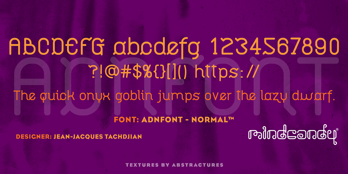 Adnfont™, a Sans Serif Font by MINDCANDY (Photo 1 of 6)