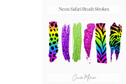 Neon Safari Brush Strokes Clipart, an Animal Illustration by Creative Matrix82 (Thumbnail 5 of 5)