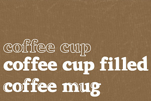 Coffee Cup Font Bundle