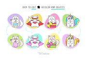 Cat Holidays Clipart Collection, an Illustration by TaniCreatures (Thumbnail 5 of 10)