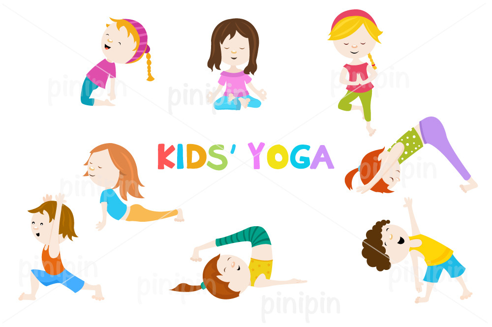 Yoga Kids, an Education Illustration by pinipin