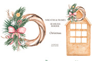 Watercolor Christmas Holidays, a Seasonal Illustration by MayaNavits (Thumbnail 9 of 16)