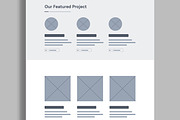 Architecture Landing Page Wireframe, a Wireframe Template by MightyDesign (Thumbnail 3 of 9)