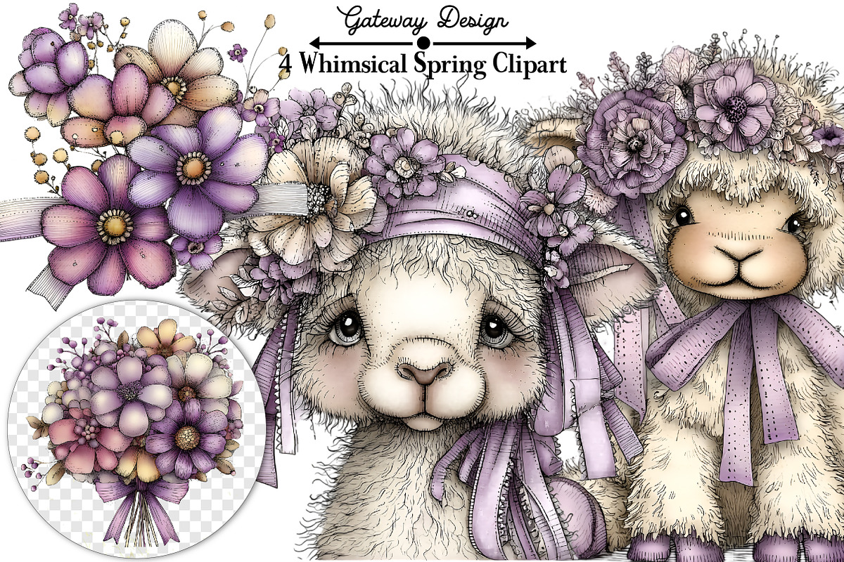 Whimsical Spring Clipart, Whimsical, an Illustration by GatewayDesign (Photo 8 of 9)
