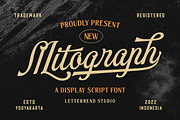 Mitograph - Display Script Font, a Script Font by Letterhend Studio (Thumbnail 1 of 9)