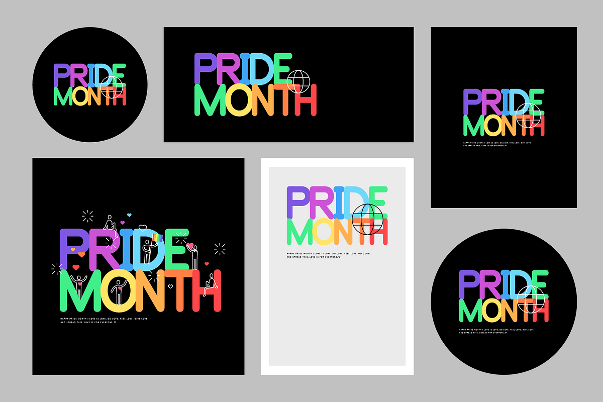 Pride month. Event templates., a Branding & Logo Template by V2.GRAPHICS (Photo 5 of 8)