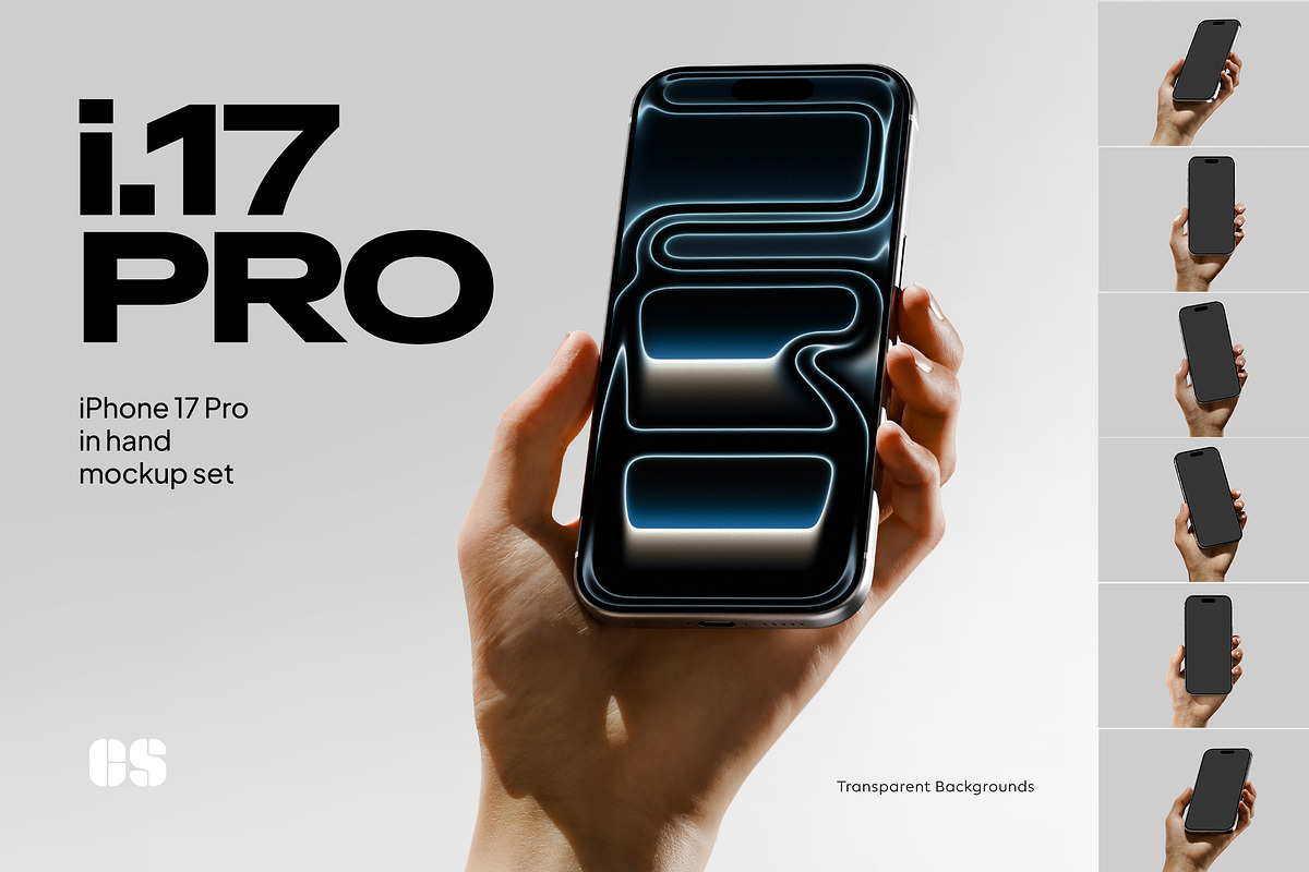 Holding iPhone 17 Pro Mockup Set 2, an iPhone Mockup by Croma Studio (Photo 1 of 4)