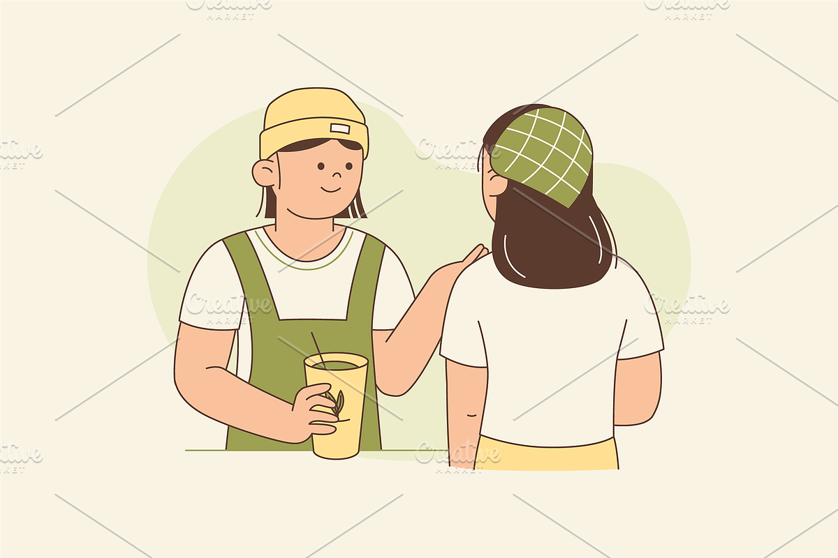 People with Matcha Illustration, an Object Graphic by Jump Studio (Photo 11 of 12)