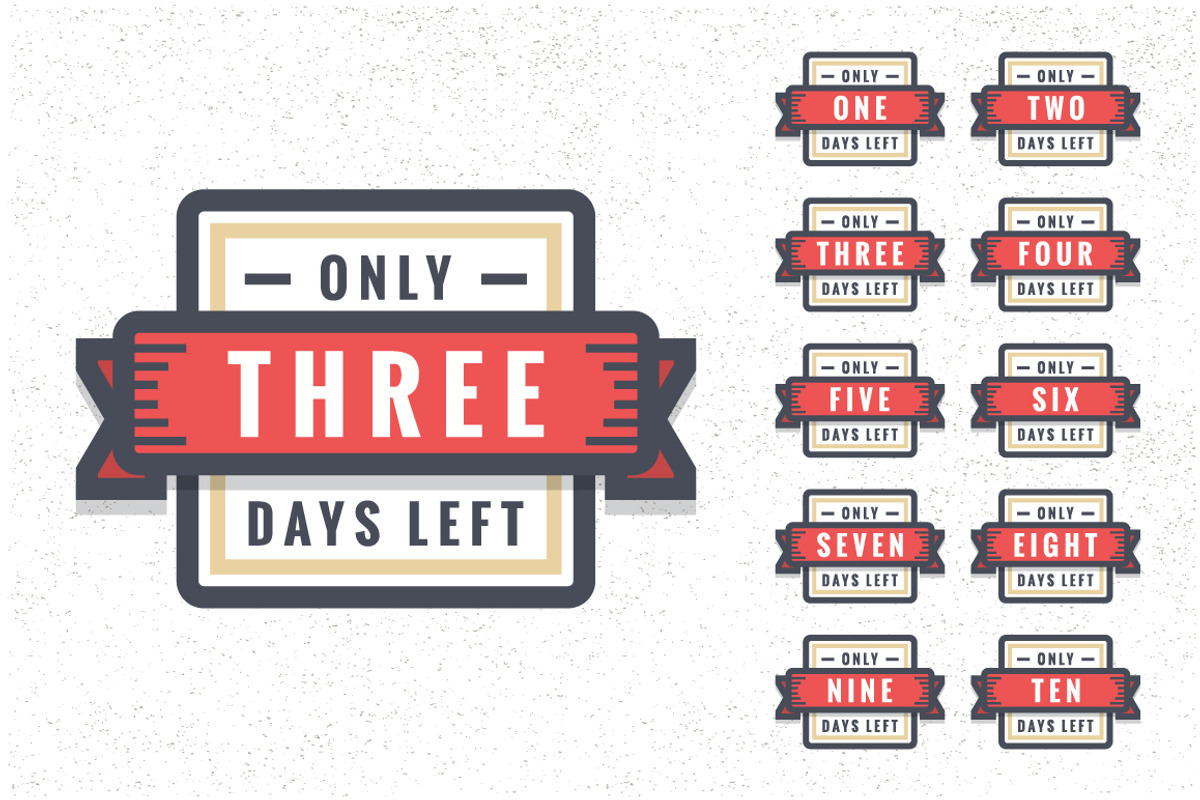 Number of Days Left To Go Badges or, a Graphic by Orange Graphics (Photo 1 of 4)