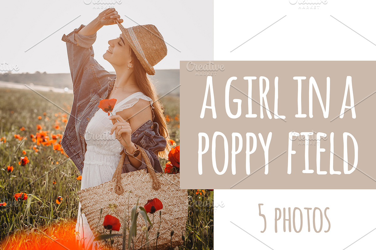 A girl in a poppy field - 5 photos, a Person Photo by Fargana (Photo 1 of 4)