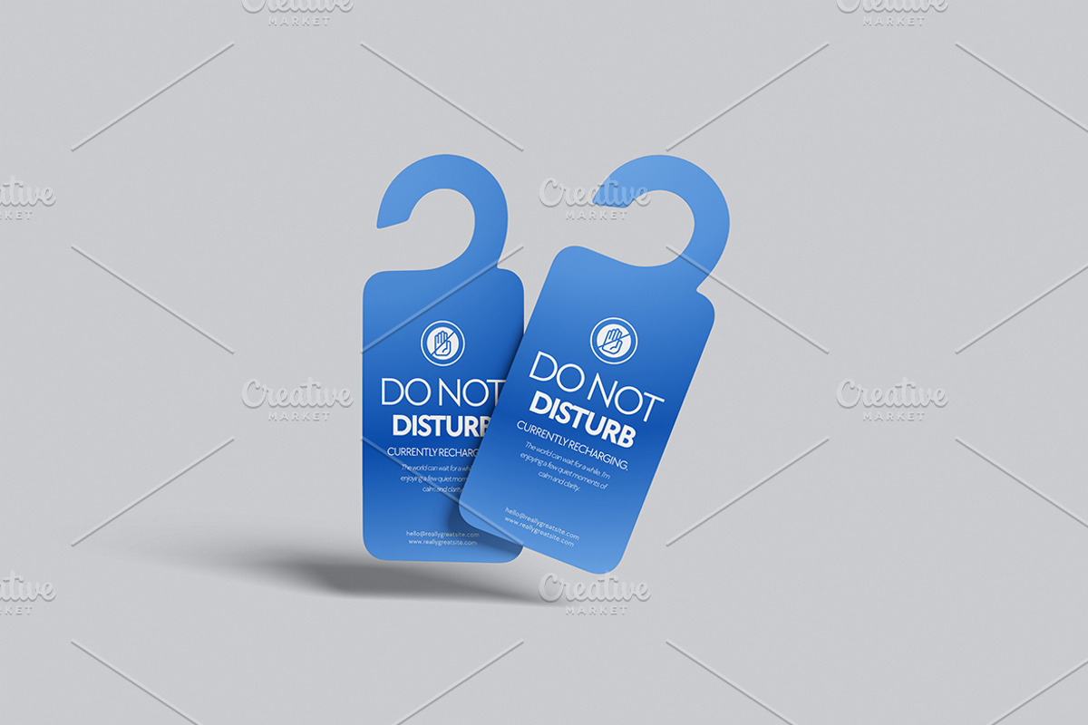 Creative Door Hanger Mockup, a Household Mockup by Gatamotion (Photo 2 of 5)